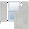 Ekena Millwork 12W x 77H Americraft Two Equal Louver Exterior Real Wood Shutters, Hailstorm Gray, PR RW101LV12X77STH - alternate 1